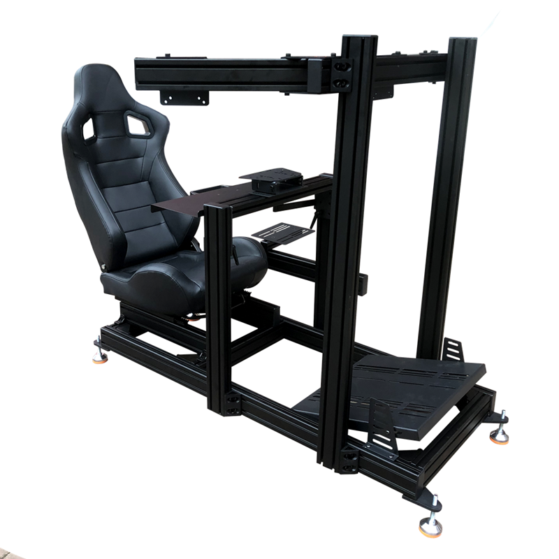 Triple Monitor Stand Sim Racing - T Slot Aluminium Profile Driving Game