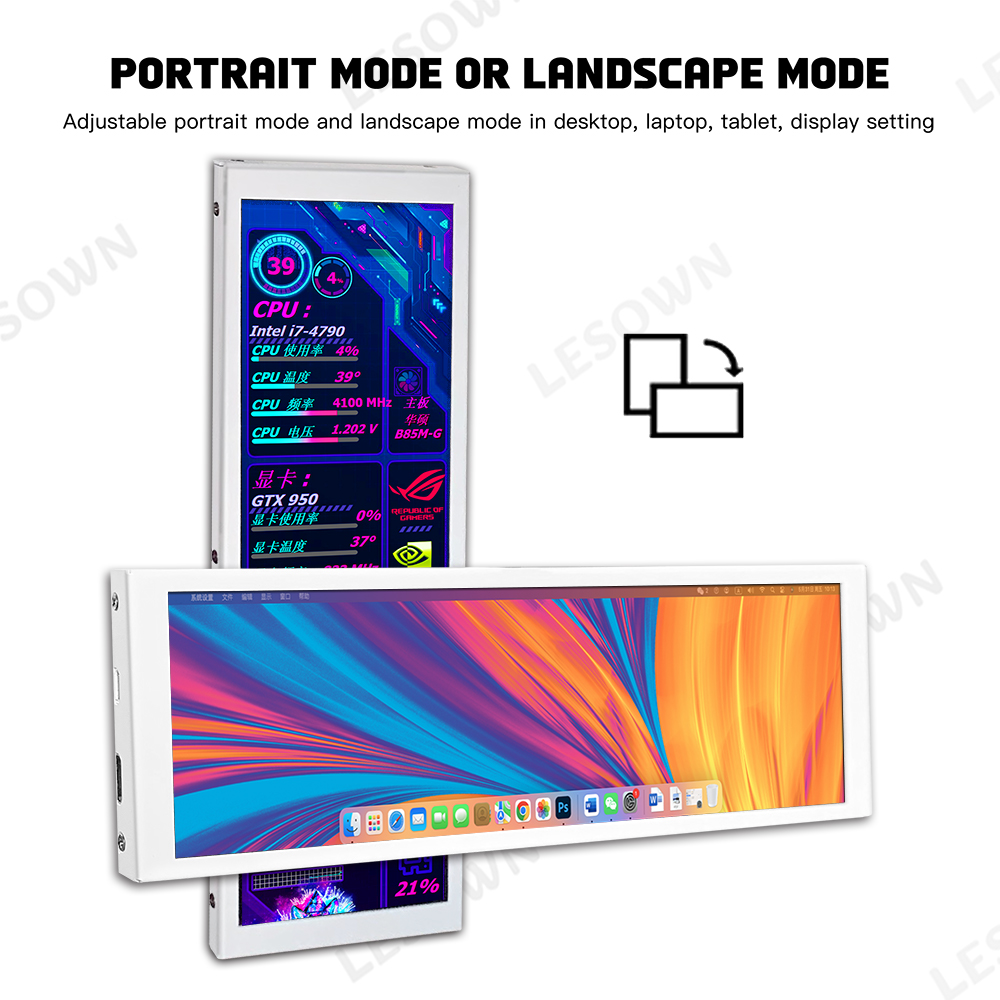 LESOWN White Game Assist Monit - Sim Racing Dashboard Screen Display recension och pris