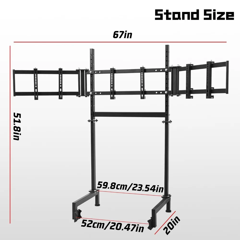 sim racing triple M stand with - Triple Monitor Stand Sim Racing recension och pris