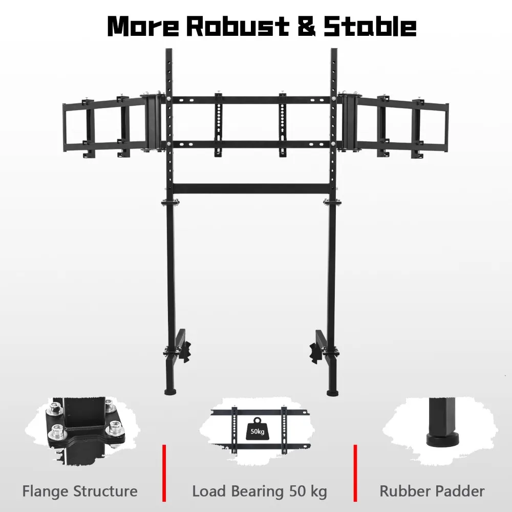 sim racing triple M stand with - Triple Monitor Stand Sim Racing recension och pris