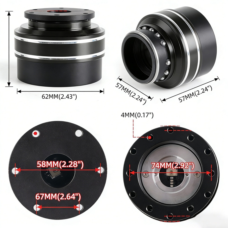 Super Sale 6 Hole Racing Simul - Racing Wheel Quick Release Hub 70Mm recension och pris